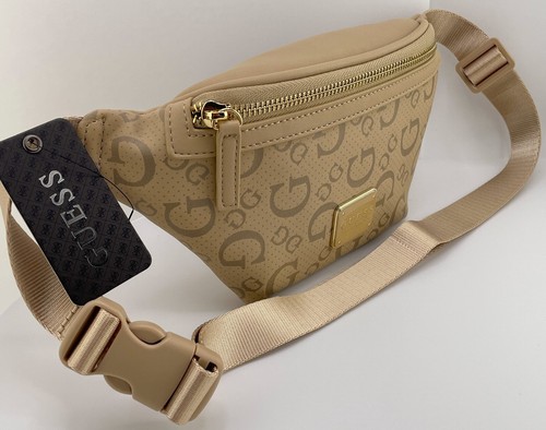 GUESS LOGO BELT BAG & CROSSBODY SHOULDER BAG HANDBAG Brown AUTHENTIC New BNWT - Picture 8 of 20