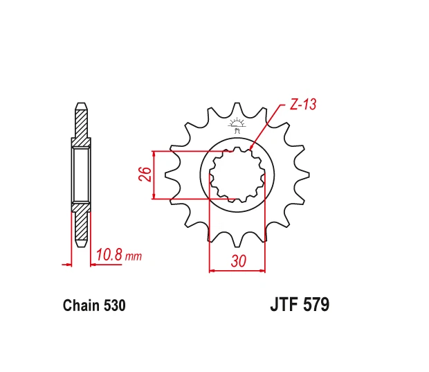 Piñón delantero PBI 14T Yamaha RD500 RZ500 FJ1100 FJ1200 YZF-R1 FZ1 MT-01 XJR1300 Foto 2 de 2