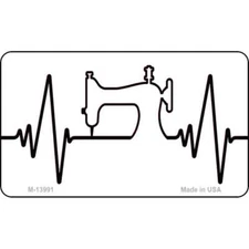 Sewing Heart Beat Novelty Metal Magnet