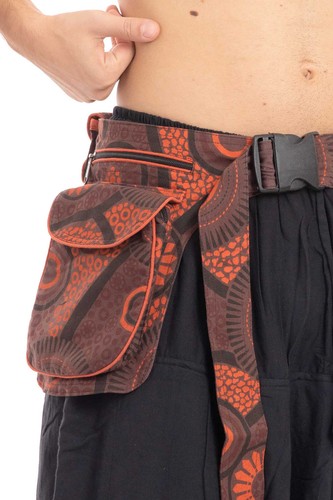 Hippie Pocket Belt, Festival Waist Bag for Hippy Men and Women, Alternative Bag - Picture 18 of 27