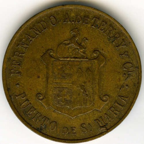 ☆ ☆ SPAIN ☆ ADVERTISING TOKEN ☆ TERRY • PUERTO SANTA MARIA • ALFONSO XIII ☆C5974 - Bild 3 von 4