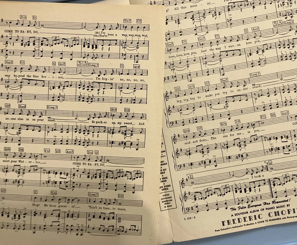 1945, Come To Baby Do!, Inez James, Sidney Miller, Partituras Vintage - Imagem 4 de 4