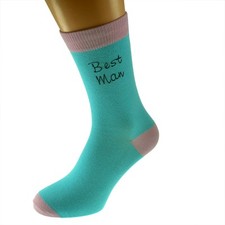 Pale Blue  Pale Pink Mens Funky Wedding Socks UK 5-12 In Various Roles X6TCW007