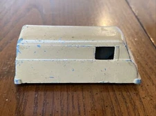 Vintage 1950s Goodee Die Cast Steel Delivery Van 3” Length Tan Pressed Steel Toy