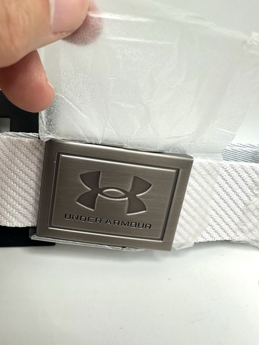 Under Armour Mens UA Webbing Golf Belt 1369819 - OSFM (Adjustable Cut-to-Fit) - Picture 2 of 4