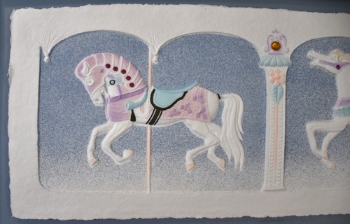 Wesley Wess Smith Cast Paper Southwest Sculpture 3-D Matte & Unframe, Signed - Picture 2 of 11