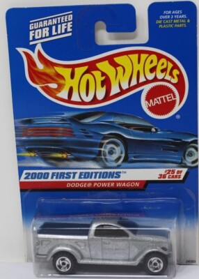Hot Wheels Lange Karte 2000 First Editions DODGE POWER WAGON 25 of 36 !