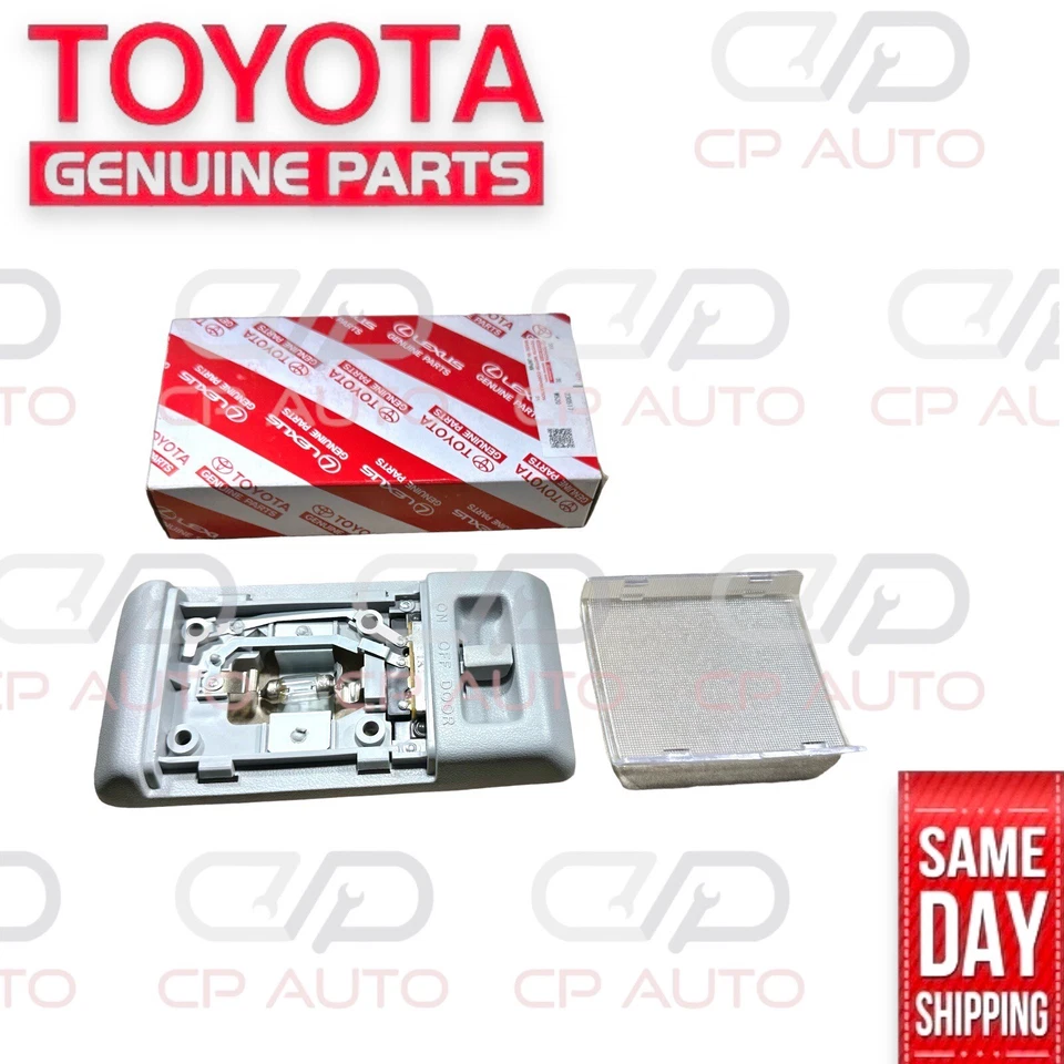 93-97 TOYOTA LAND CRUISER FZJ80 REAR INTERIOR ROOF DOME LIGHT LAMP GRAY OEM NEW - Image 2 of 4