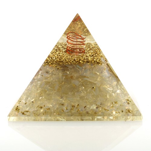 Blue Fire Opalite Orgone Pyramid 75mm EMF and 5G Energy Protection Orgonite - Picture 5 of 8