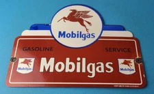 Vintage Mobilgas Porcelain Sign - Mobil Pegasus Porcelain Gas Pump Plate Sign
