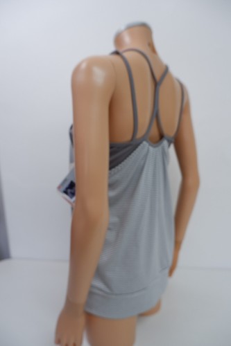 Merrell Womens BRAND NEW Gym Deveau Thelon Tank Top Size L Grey Striped £69 - Picture 3 of 10
