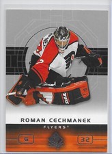 2002-03 SP Authentic Hockey Roman Cechmanek Card # 66 Philadelphia Flyers
