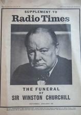 Radio Times Funeral 1965 Winston Churchill Supplement