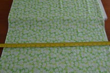 By 1/2 Yd, White Floral on Green Quilt Cotton, Moda/Me My Sister/Happy , B389
