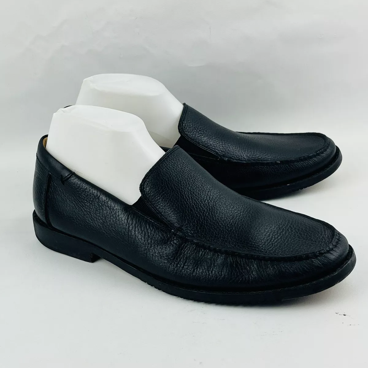 Mens 10.5M Tommy Bahama Faxon Loafers Black Leather Slip On Shoe