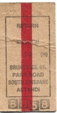 Red Stripe Return Ipswich to Altandi  No 8858 Front & Back shown