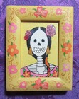 Day of the Dead Style Original Framed Mini Painting — photo 1