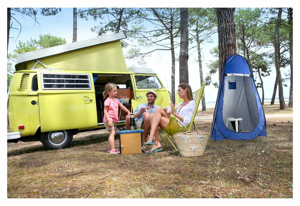 Camping Toilette Sichtschutz Zelt Set mobil Reise Outdoor WC klappbar Festival - Bild 2 von 4