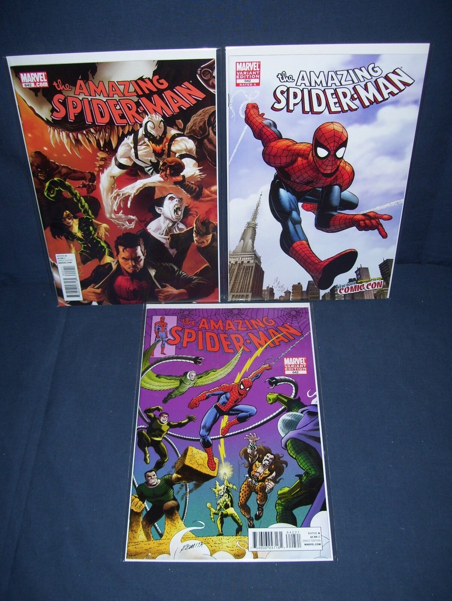 The Amazing Spider-Man #642 with Variants Marvel Comics 2010 With