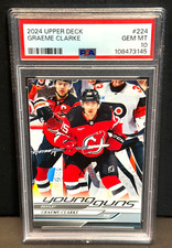 Graeme Clarke 2024-25 Upper Deck Young Guns Rookie RC #224 PSA 10 Devils POP 3