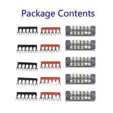 Marine Terminal Block Power 6-Point Bus Bar Supply 15A 600V Electrical Connector
