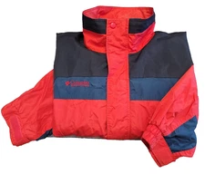 Columbia Bugaboo  Men's Large Red Black Blue SHELL ONLY 3 in 1 Nylon Coat Jacket