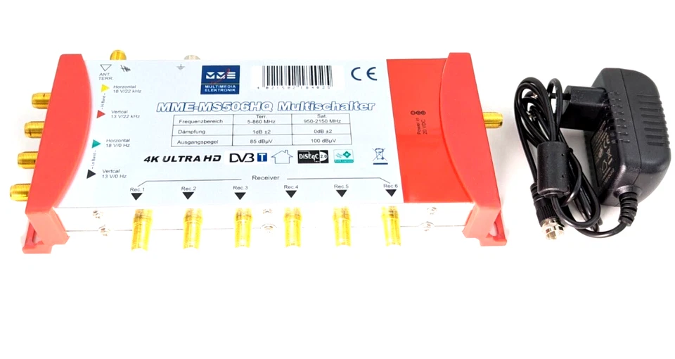 Multiswitch Multischalter Verteiler 5/6 DIGITAL  HD 4K 6 Teilnehmer UltraHD 3D - Bild 3 von 4