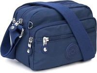 Teuen Schultertasche Damen Wasserfest Nylon UmhäNgetasche Marineblau