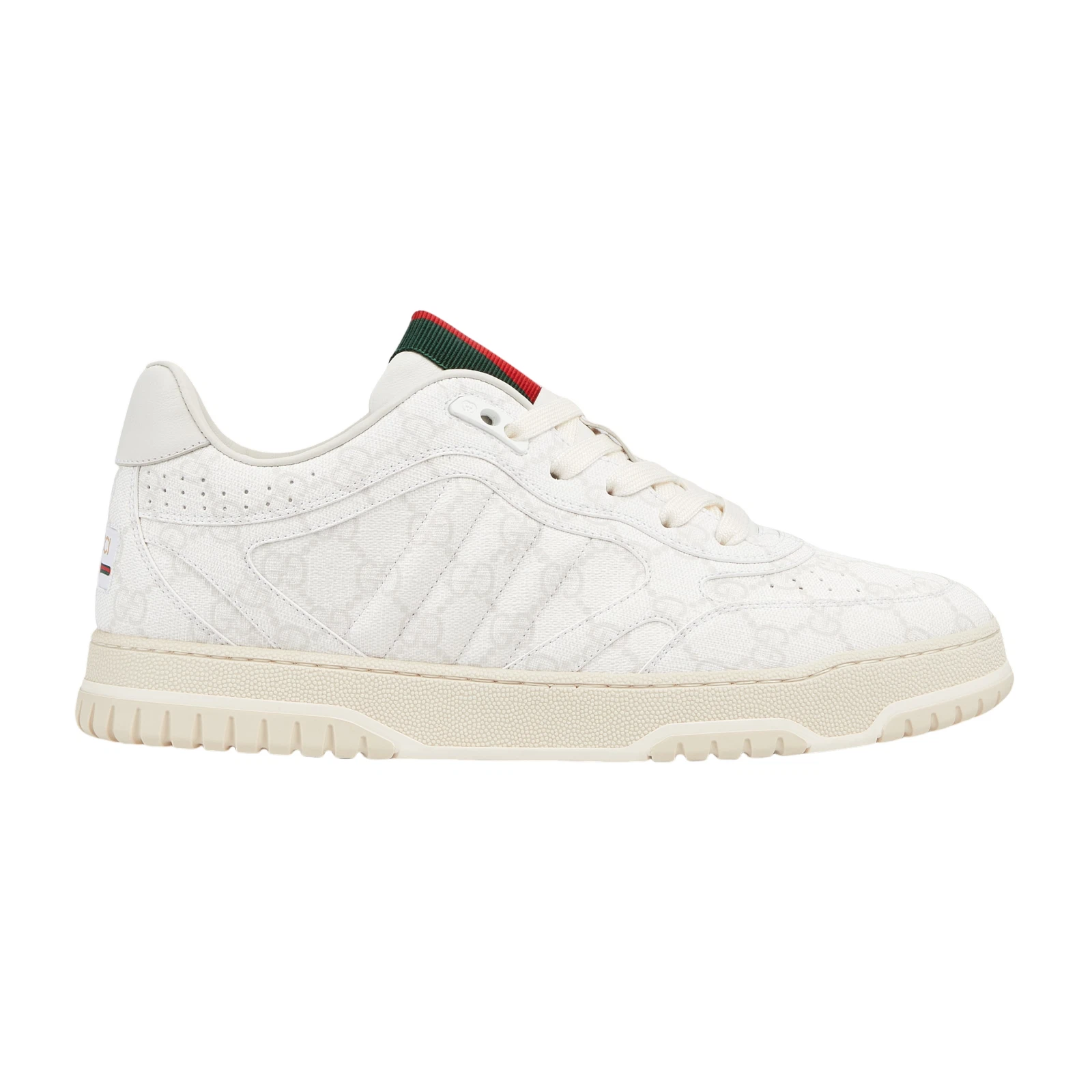 Baskets homme GUCCI Re Web beige et blanc GG toile neuves et authentiques