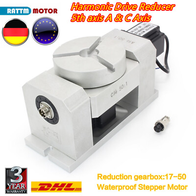 Engraving Machine Rotary A Axis B Axis CNC 5th Axis w/ Waterproof stepper motor