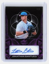 Jonathan Santucci 2024 Leaf Trinity #CA-JS1 Clear Autographs Black Purple 1/1
