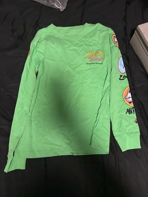 Matty Boy Chrome Hearts Long Sleeve T-Shirt Lime Green, Size M