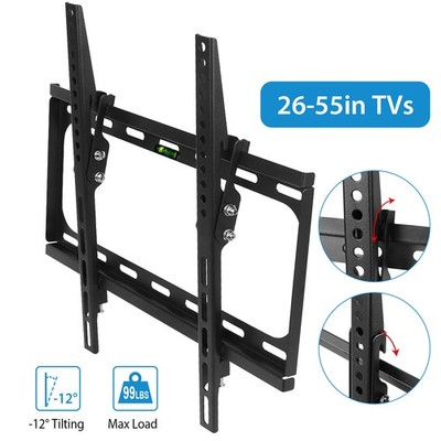 1Pc TV Wall Mount Tilt Dual Arm TV Mount Brackets Maximum VESA 400x400mm For 26-