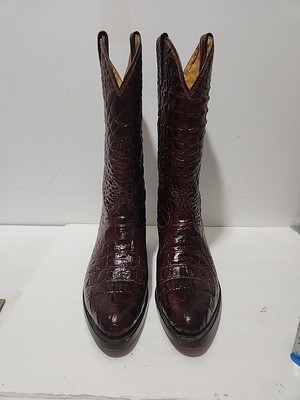 Rudel Rogers Boots Men's Full Alligator Style Cowboy Boots Size SZ 