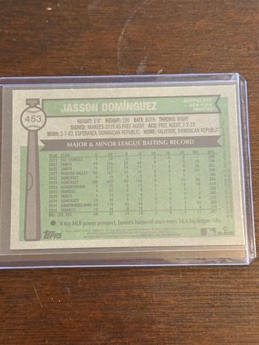 2025 Topps Heritage Baseball JASSON DOMINGUEZ CHROME CARD - Picture 5 of 6
