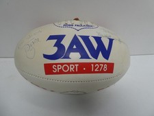 SIGNED AFL VFL ROSS FAULKNER FOOTBALL 3AW REX HUNT SIGNED PAGAN, SAM NEWMAN