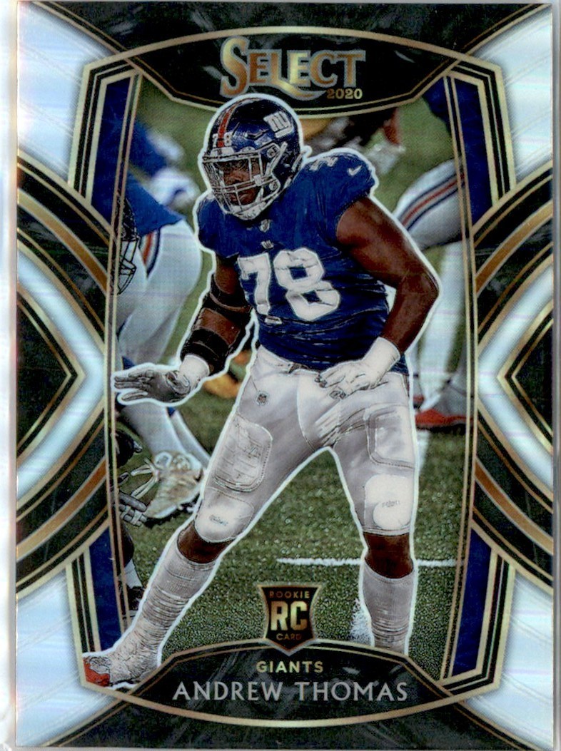 2020 Panini Select Silver Andrew Thomas RC New York Giants #287 Parallel