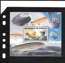 DJIBOUTI SC#139a 1980 ZEPPELIN SOUVENIR SHEET MNH XF OLD PICTORIAL STAM