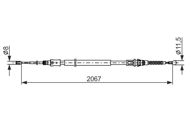 Seilzug Feststellbremse Hinten FüR CitroËN DS Peugeot C4 II DS4 4 / Crossback-image