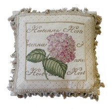 Hydrangea Needlepoint/Petit Point Pillow