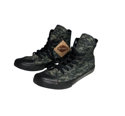 Harley Davidson Men's Baxter High-Top Camo Black Green Sneakers D93903 NWOB Sz 8