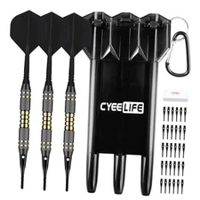  Darts Plastic Tip - Professional Soft Tip Darts Set 18 Grams with Carry case 