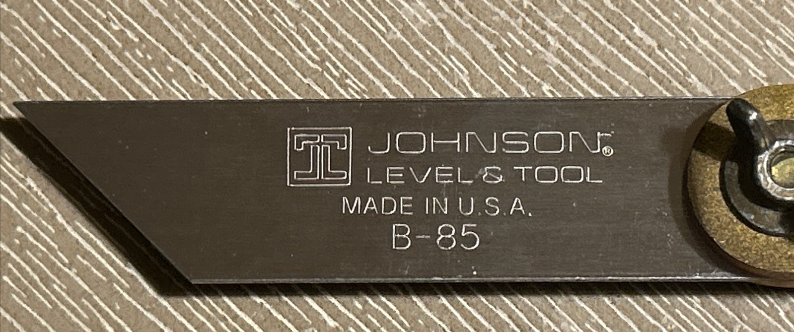 Vintage JOHNSON LEVEL & Tool B-85 Sliding T Bevel Square Made In USA
