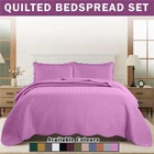 Lightweight Quilt Comforter Bedding Set Soft Reversible Queen King  Bedspread US