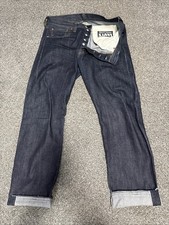 Vintage Levi  s 501xx Repro Redline Raw Selvedge Denim Indigo Wash 32 x 30 Big E