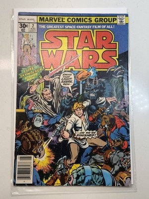Star Wars # 2 Key 1st Obi-Wan Han Solo Chewbacca Bronze Marvel 1977