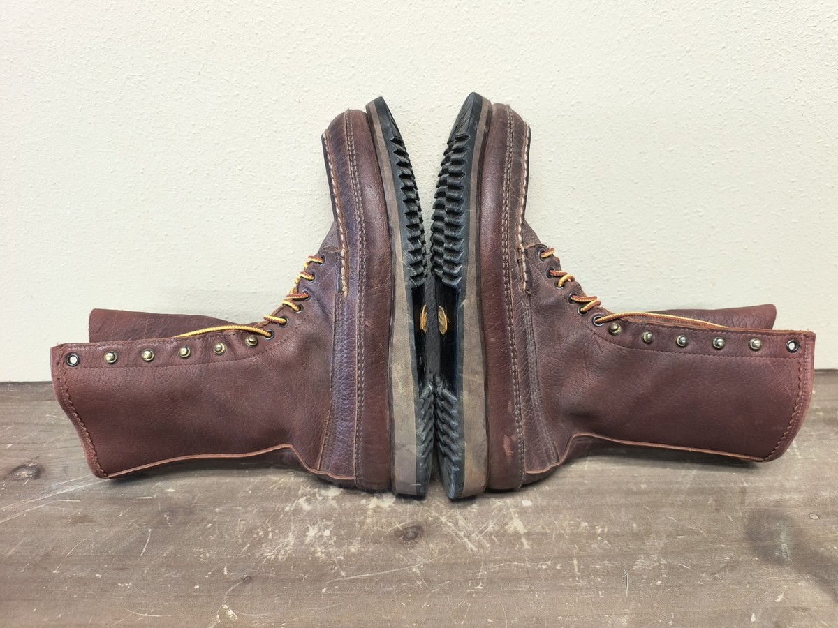 Russell Moccasins バードシューター トリプルヴァンプ  US8 Russell Moccasin Bird Shooter Boots Triple Vamp Brown Leather Mens