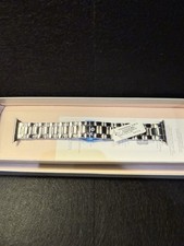 NEW Michele Apple Silver Stainless Steel Watch Band MS20GS235009 38-45mm NWT