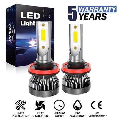 H11 LED Headlight Kit Low Beam Bulbs Super Bright 6500K White 360000LM