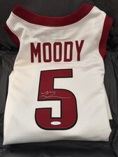 Moses Moody Autographed Arkansas Razorbacks White Retro Brand Jersey Upper Deck